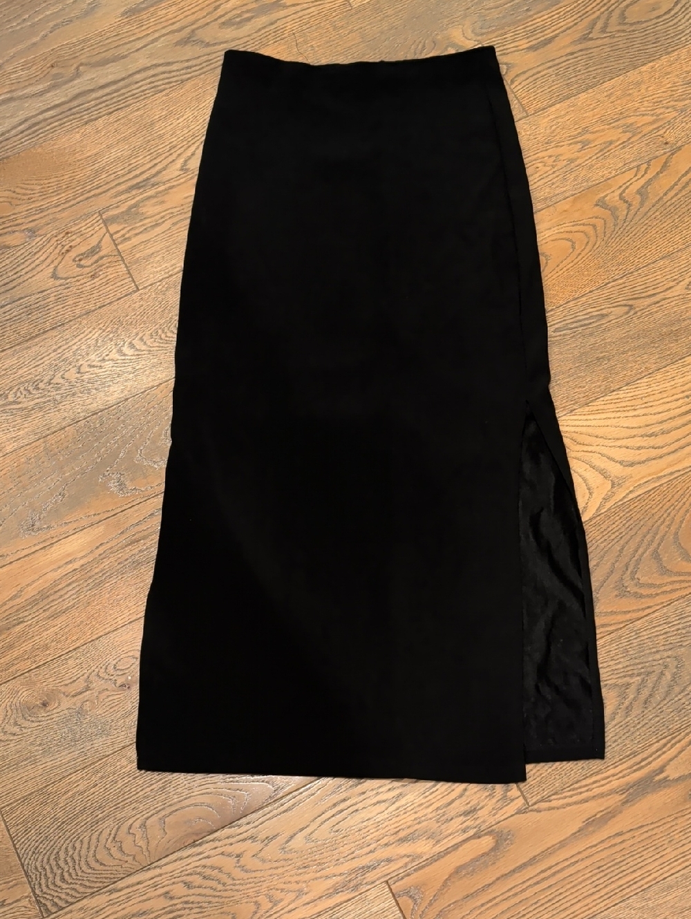 VINTAGE Fashion Bug Black Midi Skirt with Side Slit